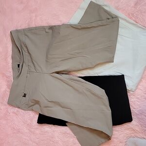 Alfani Women's Shorts in Tan, Black, and White